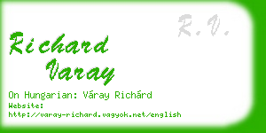 richard varay business card